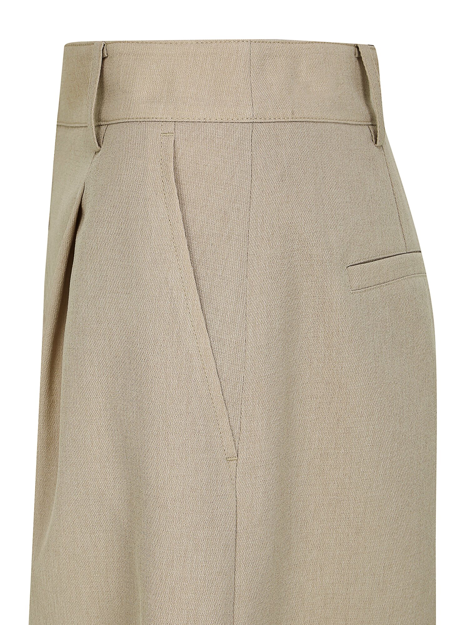 하이 웨이스트 와이드 하프 팬츠 (BEIGE)