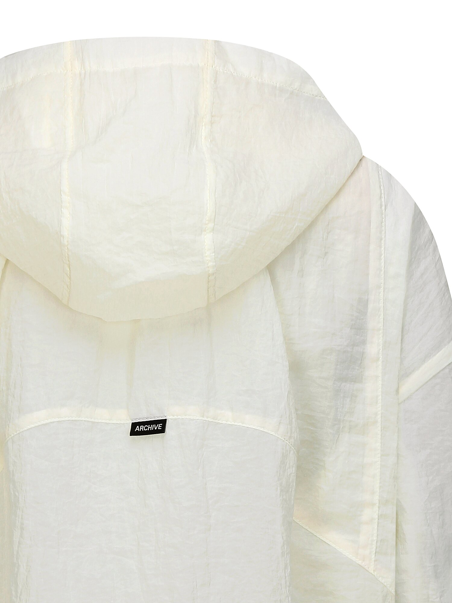 디테쳐블 후드 파이핑 점퍼 (WHITE)