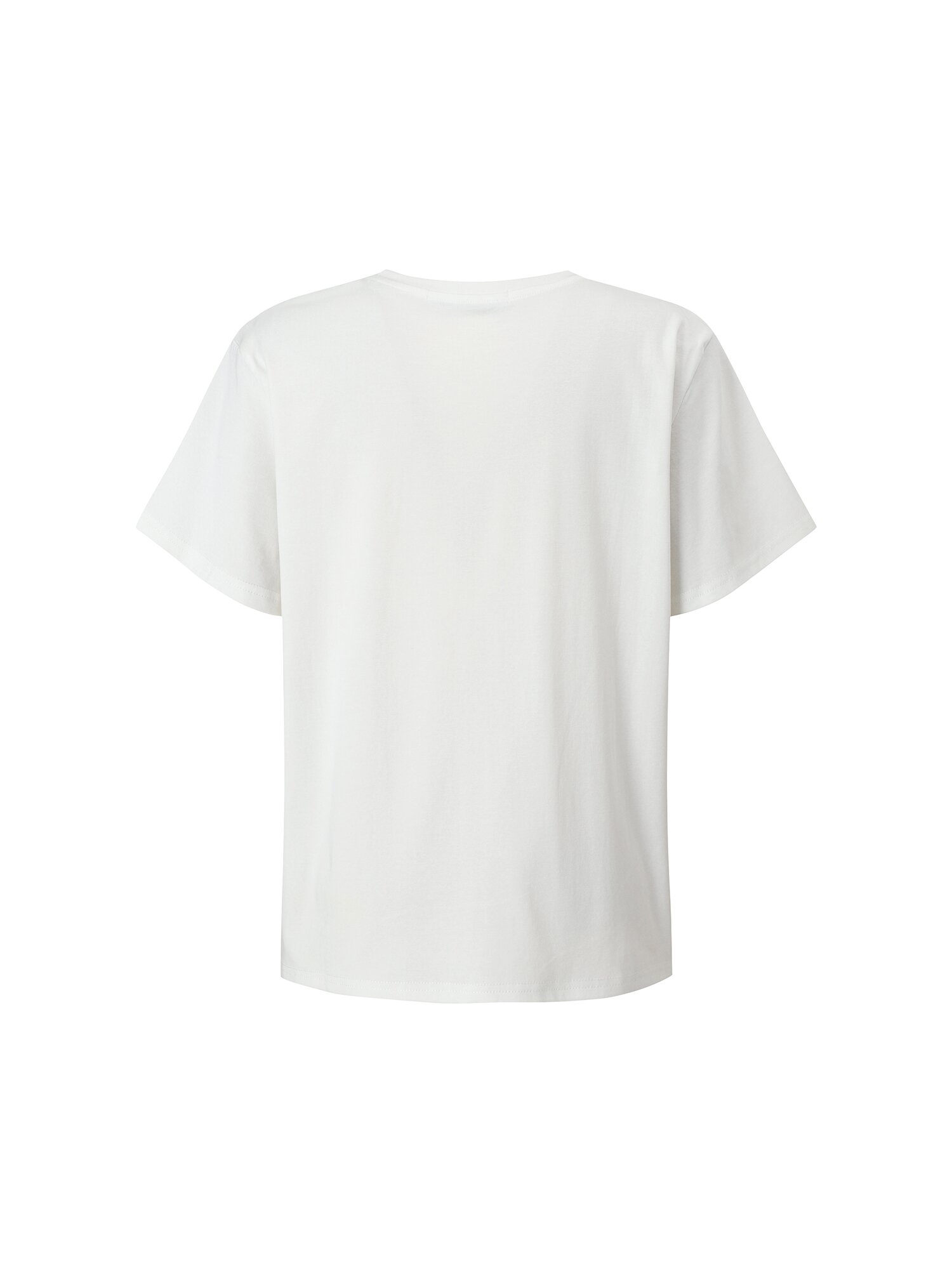 스판 블렌드 아트워크 라운드넥 티셔츠 (WHITE)