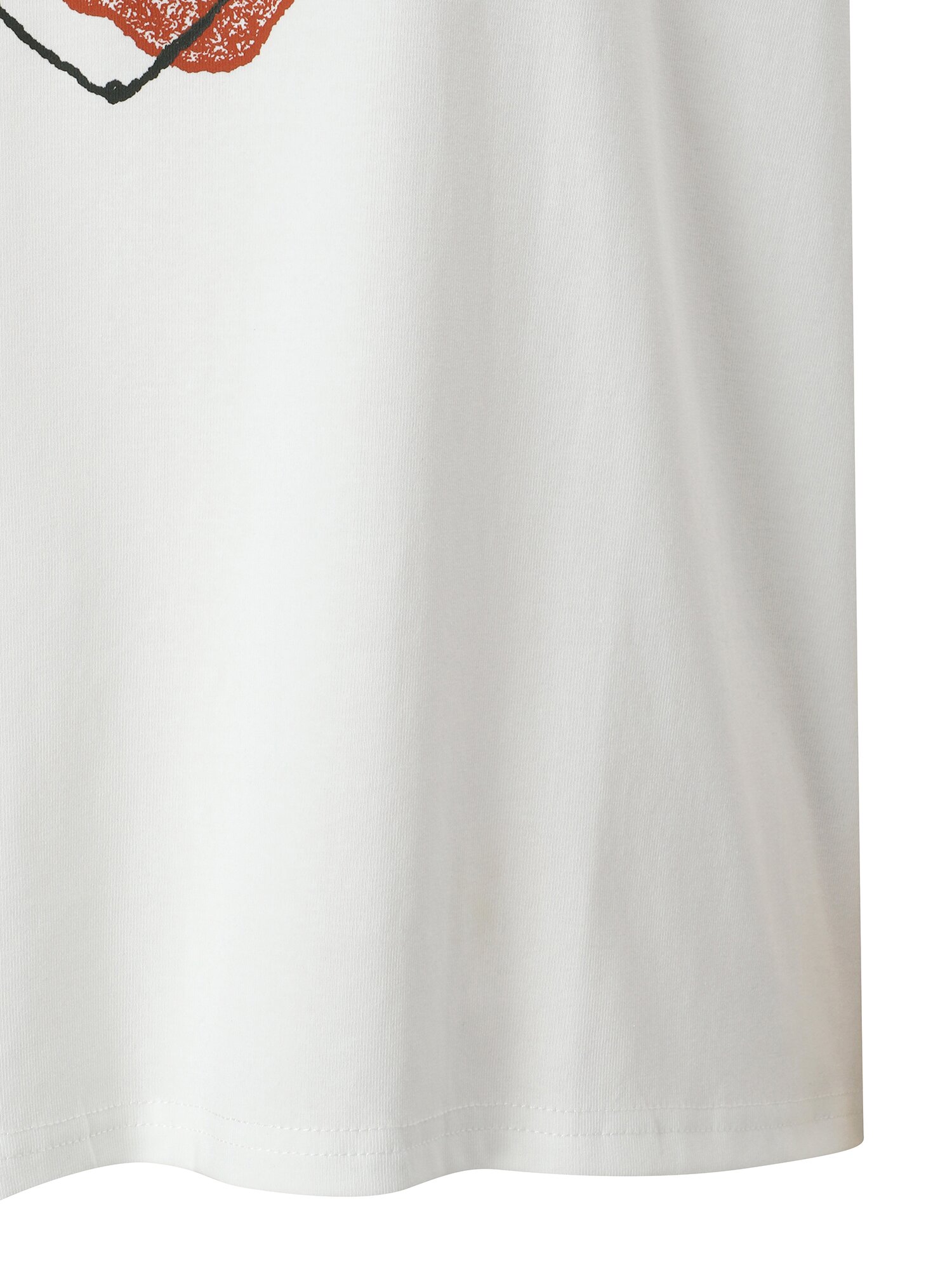 스판 블렌드 아트워크 라운드넥 티셔츠 (WHITE)