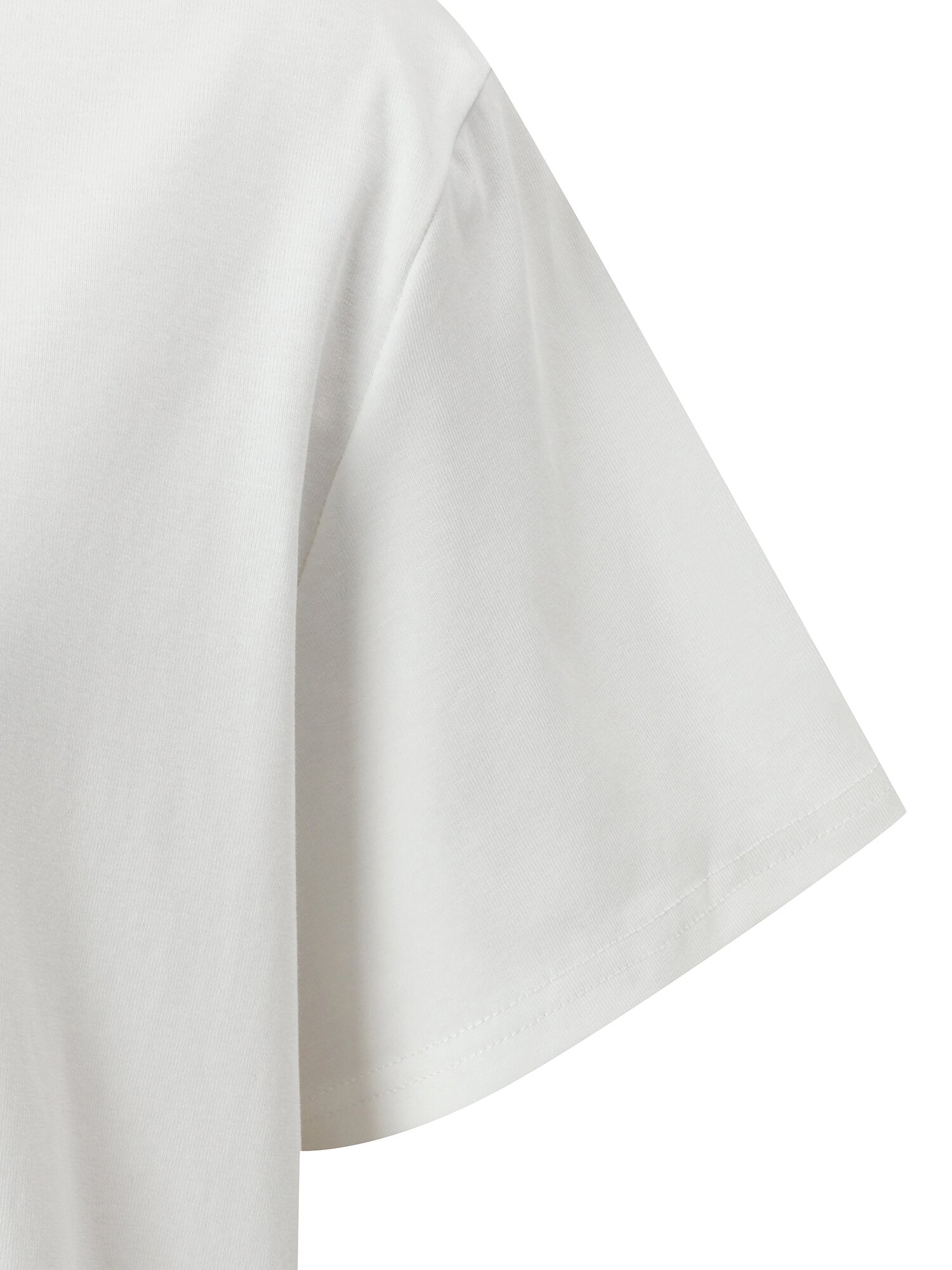 스판 블렌드 아트워크 라운드넥 티셔츠 (WHITE)
