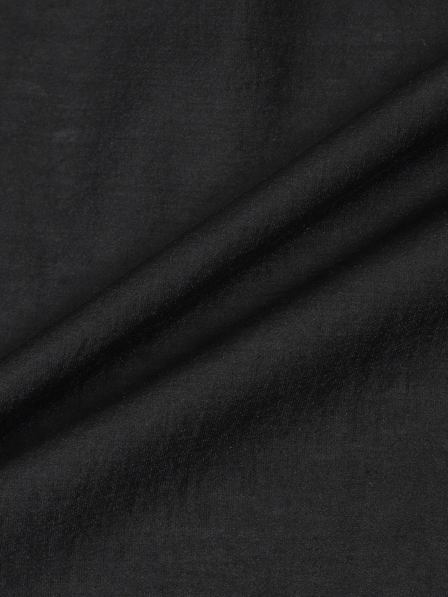 코튼 블렌드 하이넥 집업 점퍼 (BLACK)