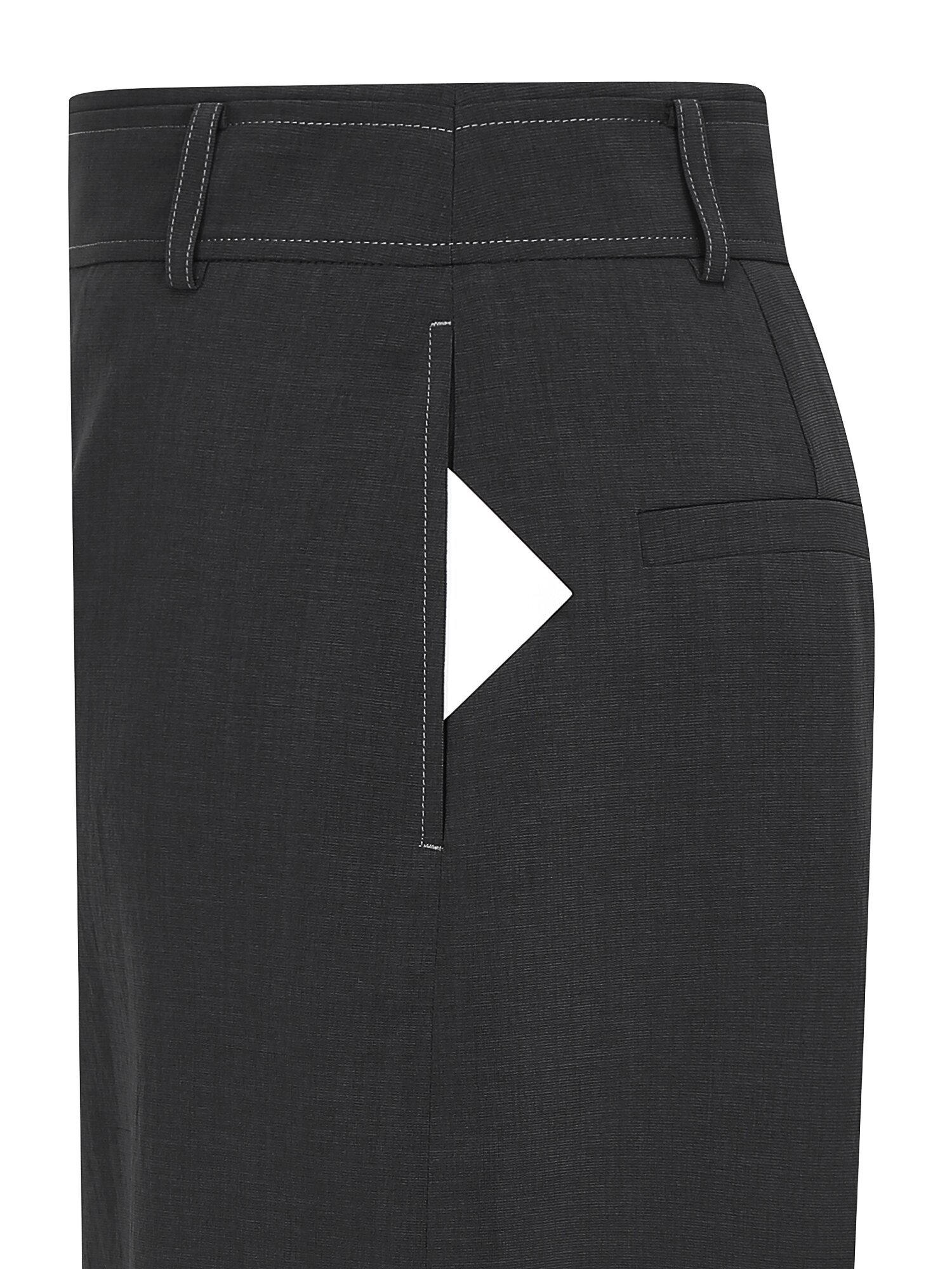 백 슬릿 H라인 롱 스커트 (DARK GREY)