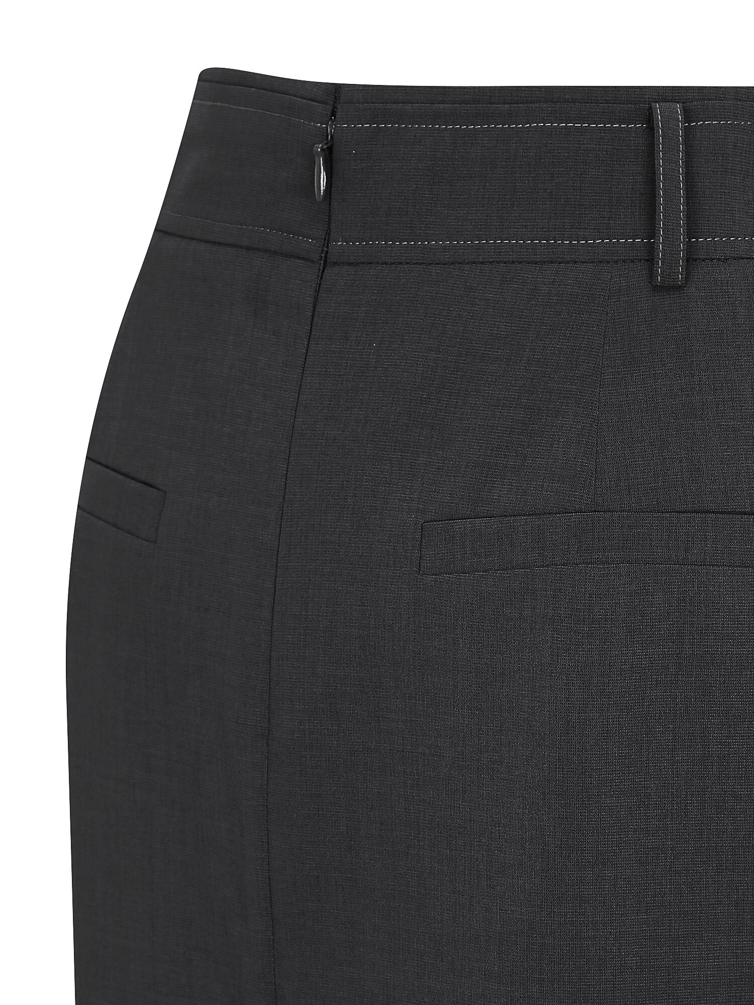 백 슬릿 H라인 롱 스커트 (DARK GREY)
