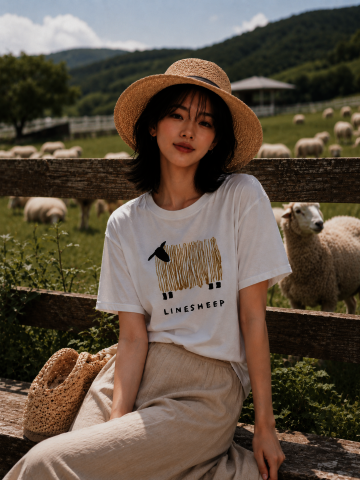 스판 블렌드 프린팅 티셔츠 