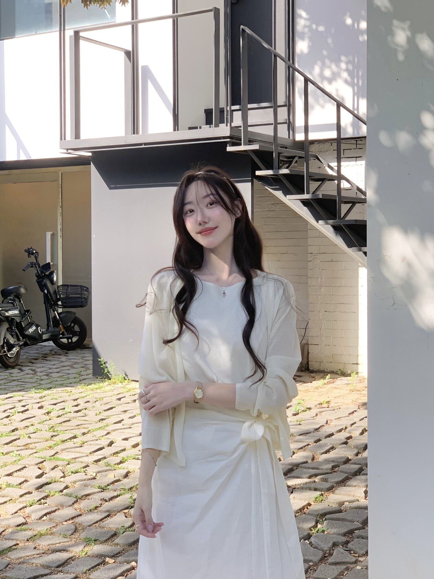 [연우님 Pick] WRAP RIBBON SLEEVELESS LONG DRESS (IV)