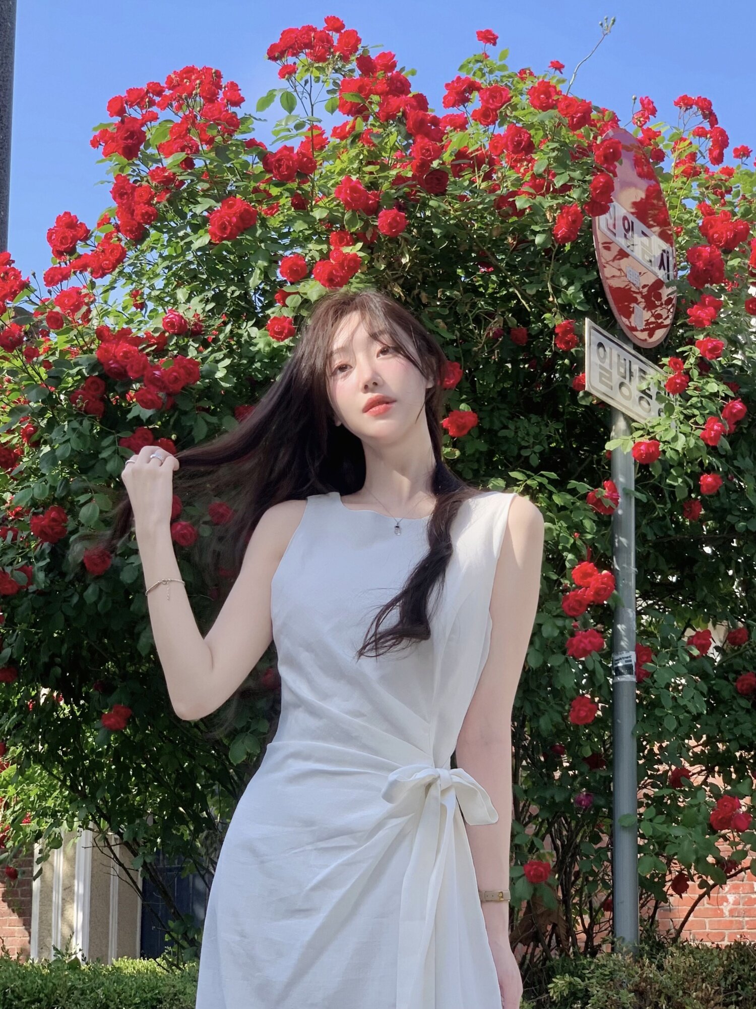 [연우님 Pick] WRAP RIBBON SLEEVELESS LONG DRESS (IV)