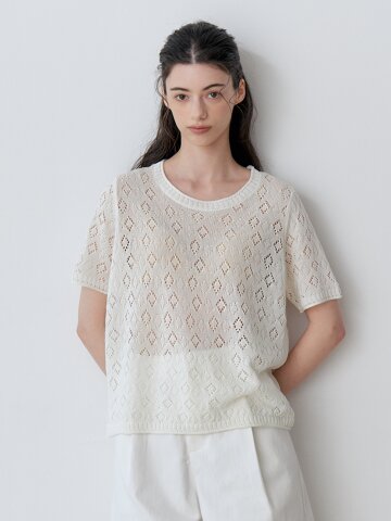 DIAMOND POINTELLE SUMMER KNIT (IV)