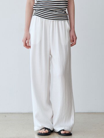 NATURAL STRING WIDE PANTS (IV)