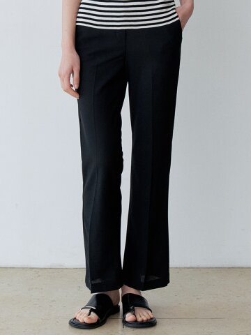 COMFORT SEMI BOOTCUT SLACKS (BK)