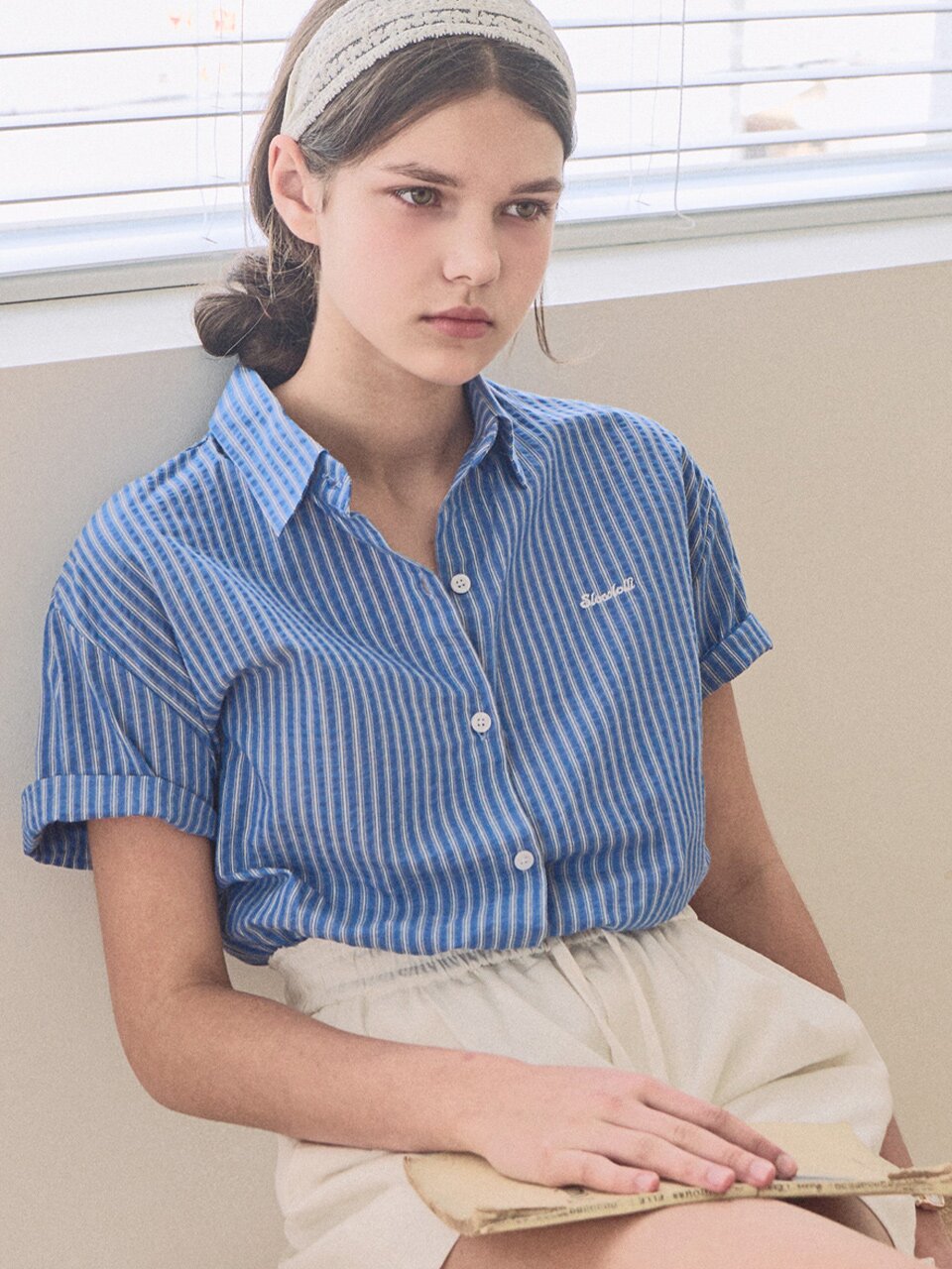 [3차] Nover stripe half shirt_2 Colors