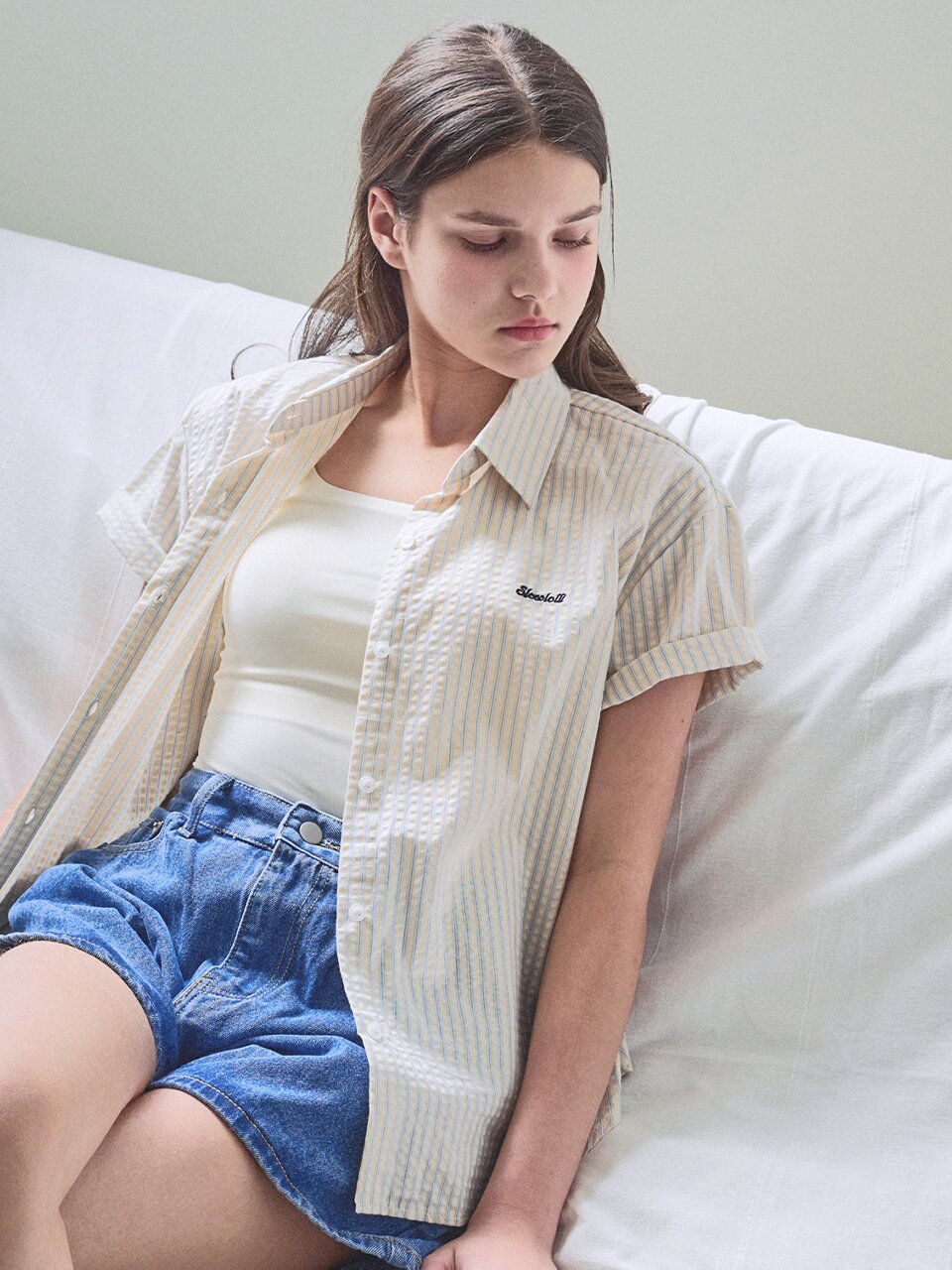 [3차] Nover stripe half shirt_2 Colors