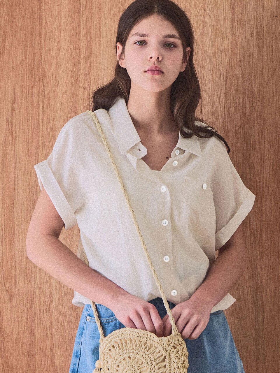 [3차] Linen string pocket sleeve shirt_3 Colors