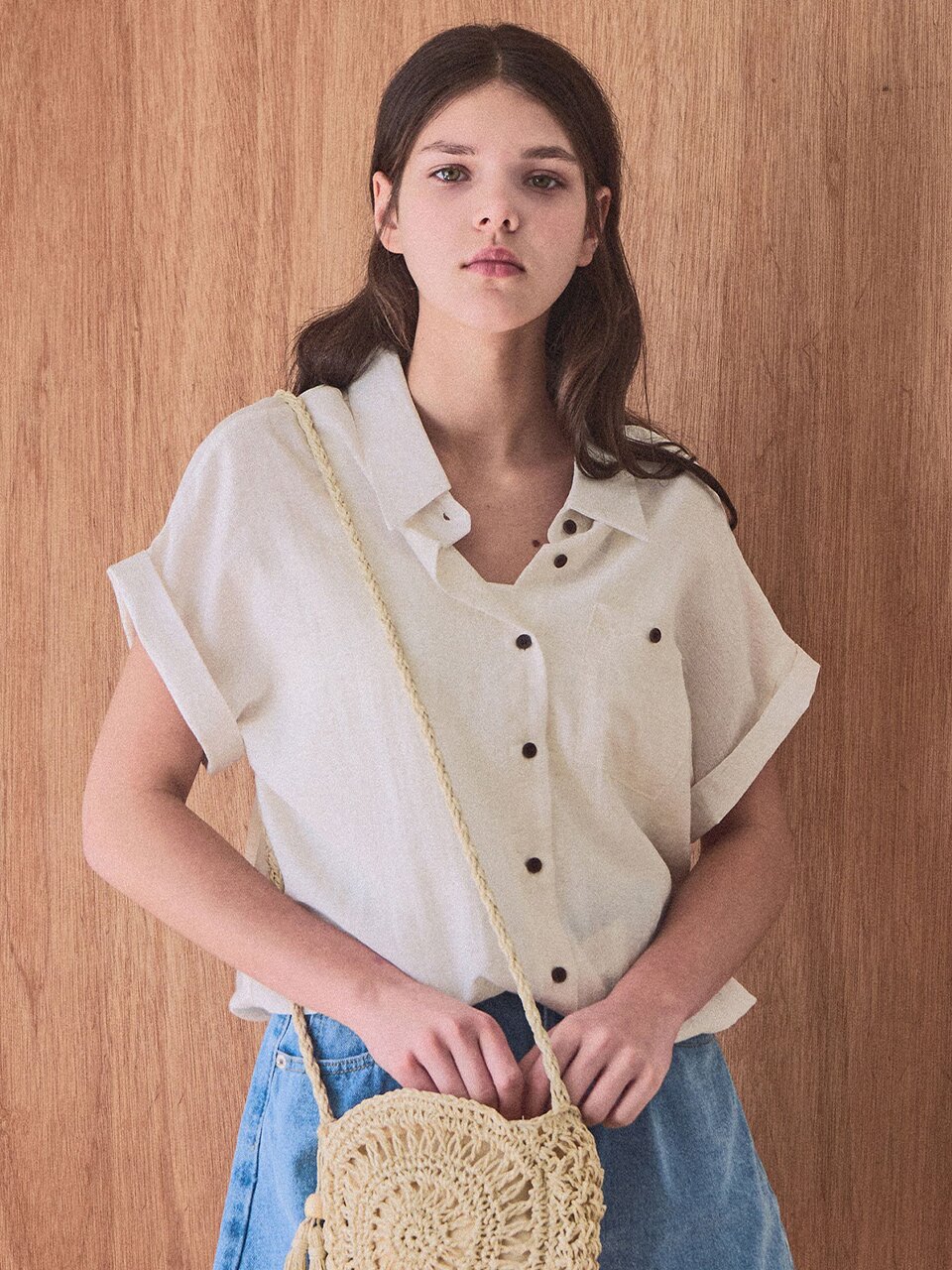 [3차] Linen string pocket sleeve shirt_3 Colors