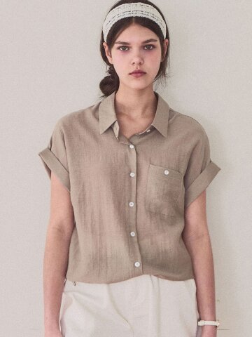 [3차] Linen string pocket sleeve shirt_3 Colors