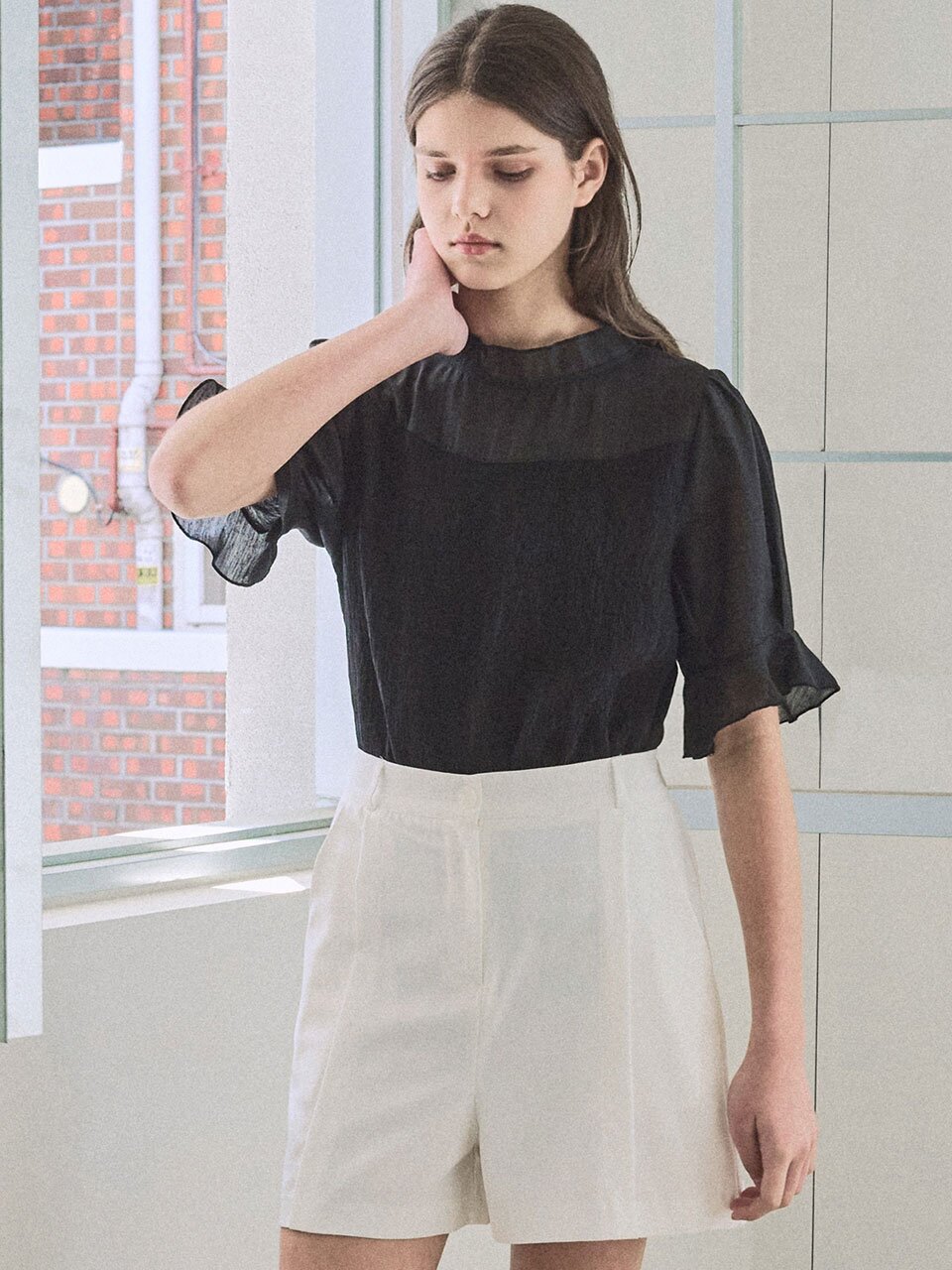 [3차] Mixed layered blouse_2 Colors