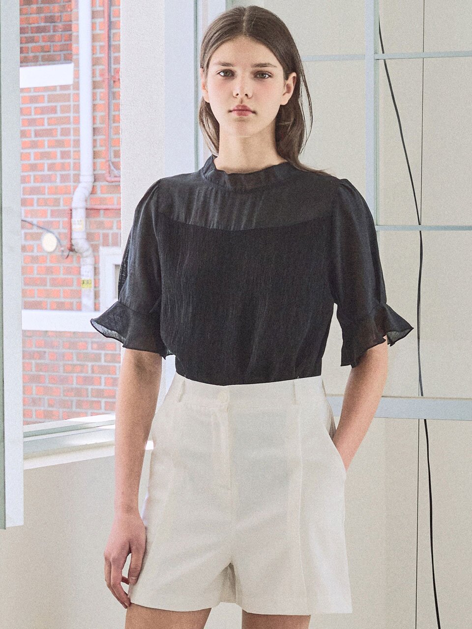 [3차] Mixed layered blouse_2 Colors