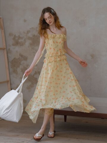 5/27 예약배송_LB_Floral ruffle sleeveless dress