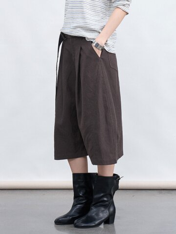 TG_Belted bermuda pants_2color