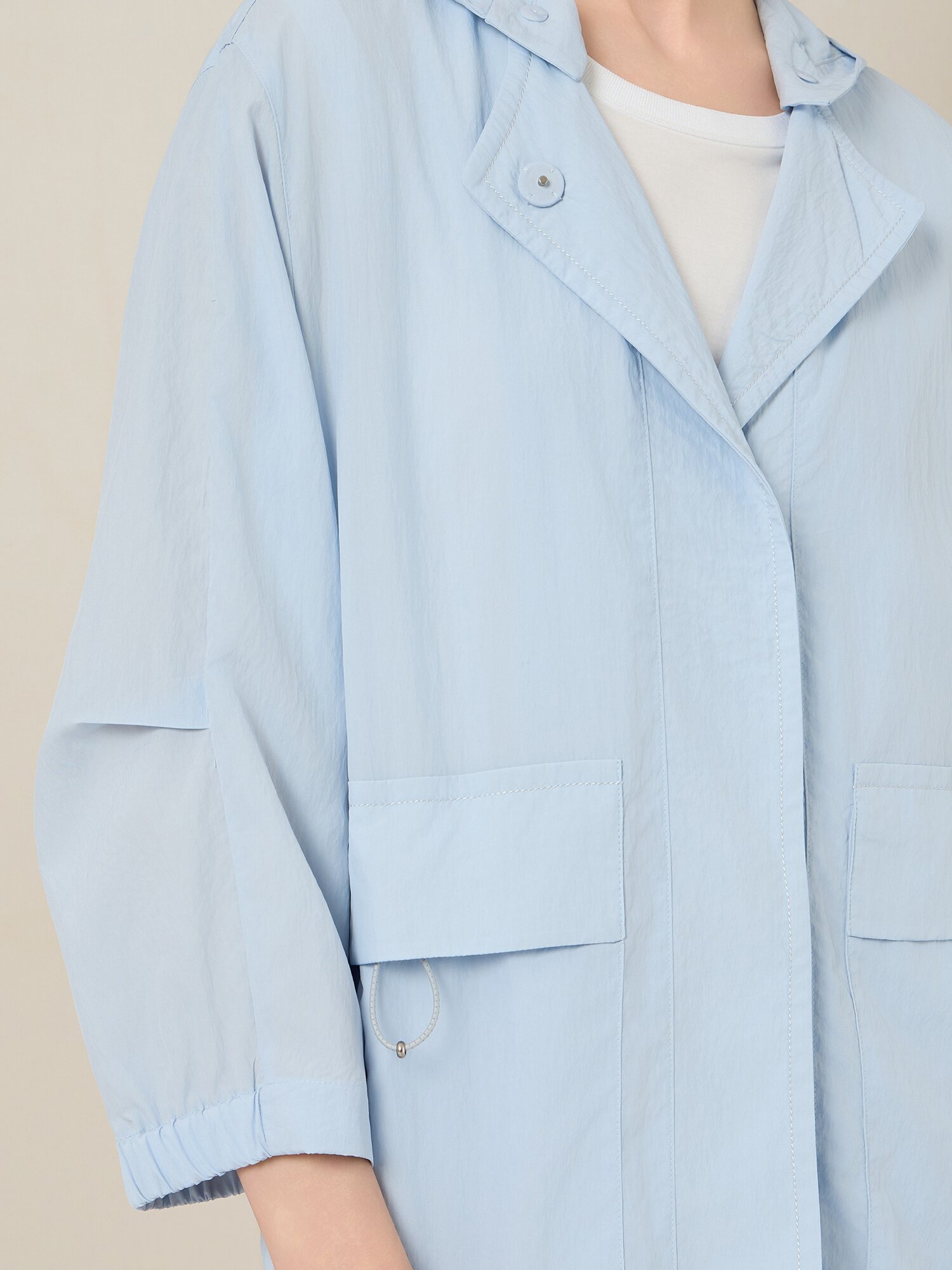 나일론 스트링 후드 점퍼 (LIGHT BLUE)
