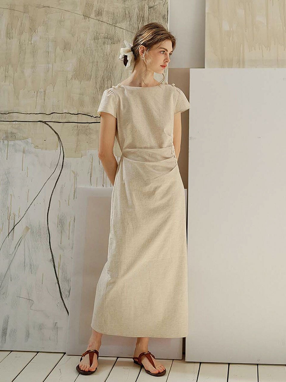 SR_Applique waist dress