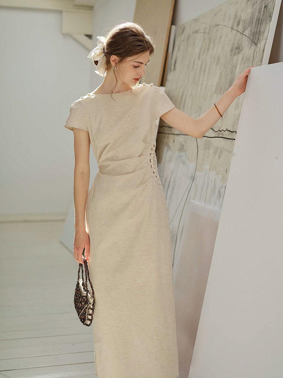 SR_Applique waist dress