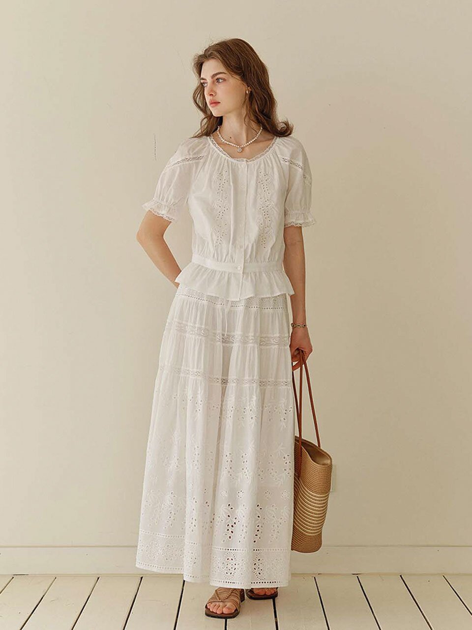 6/8 예약배송_SR_Puff sleeve heavy blouse