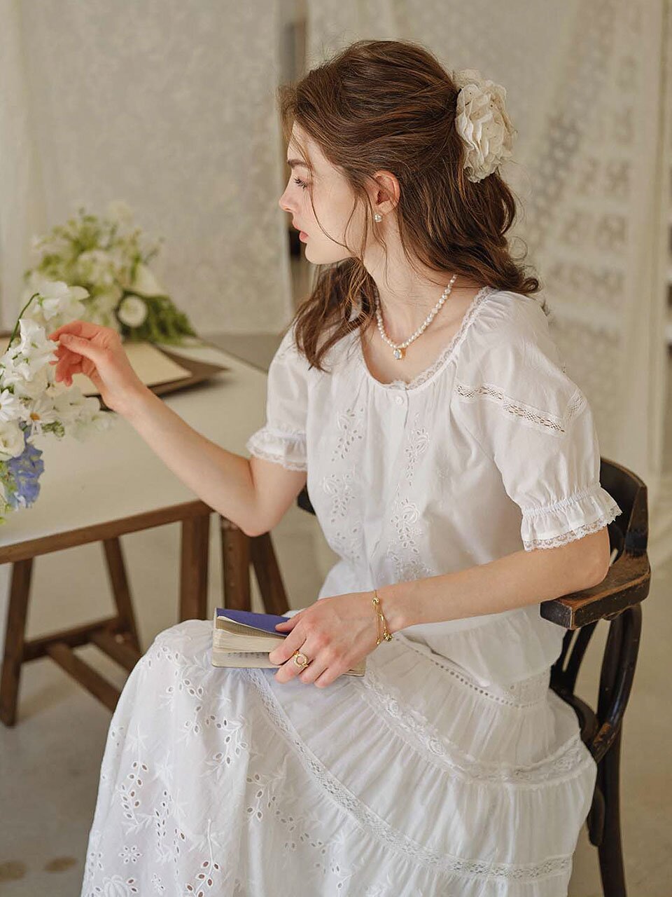 6/8 예약배송_SR_Puff sleeve heavy blouse