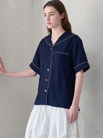 SAILOR LINE BLOUSE_NAVY
