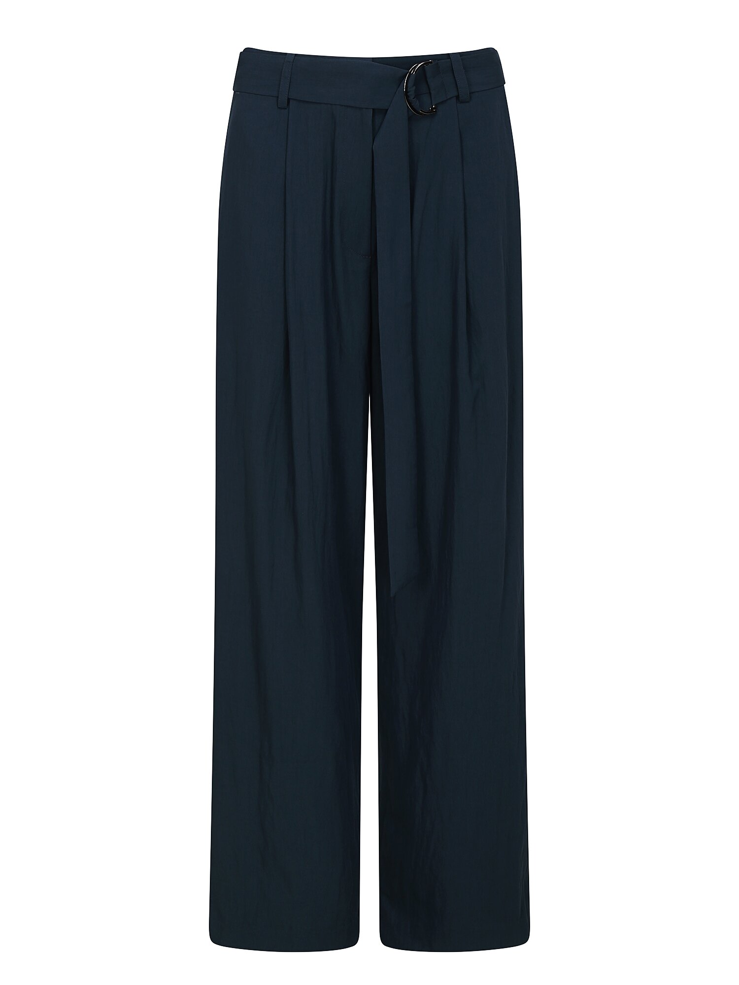 벨티드 원턱 와이드 팬츠 (NAVY)