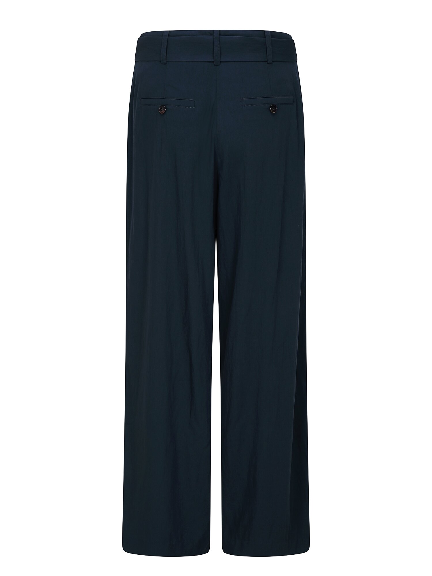 벨티드 원턱 와이드 팬츠 (NAVY)