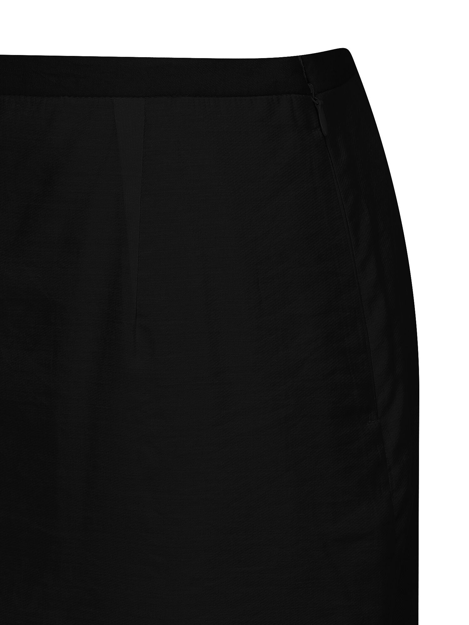 시스루 백 슬릿 H라인 스커트 (BLACK)