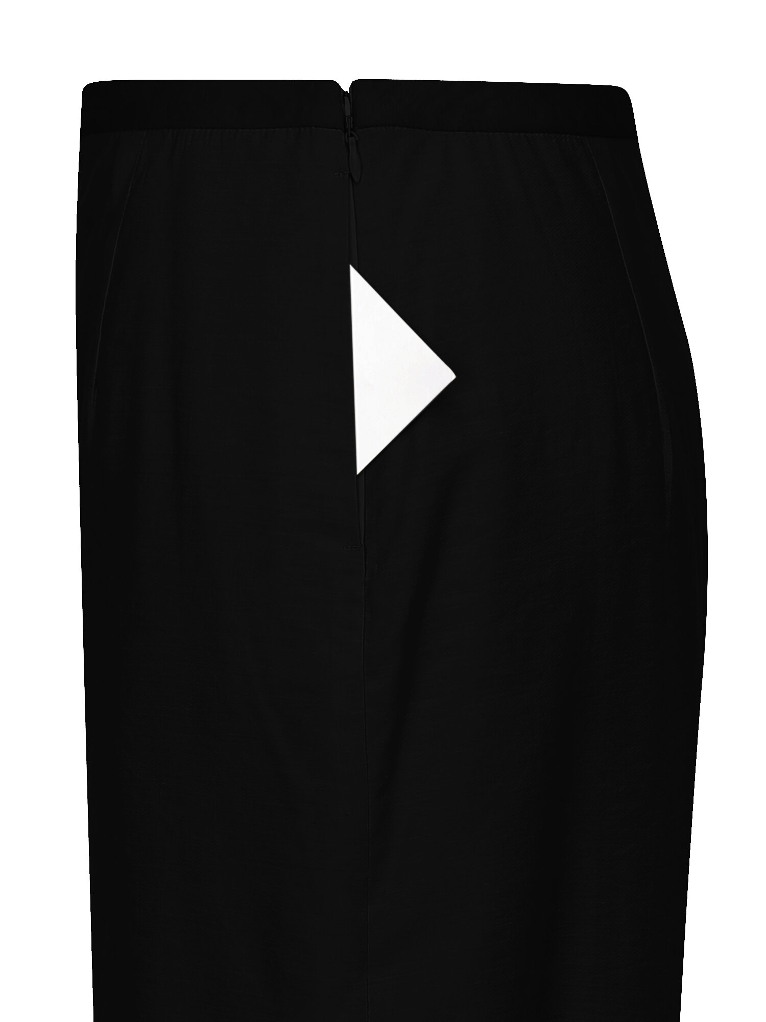 시스루 백 슬릿 H라인 스커트 (BLACK)