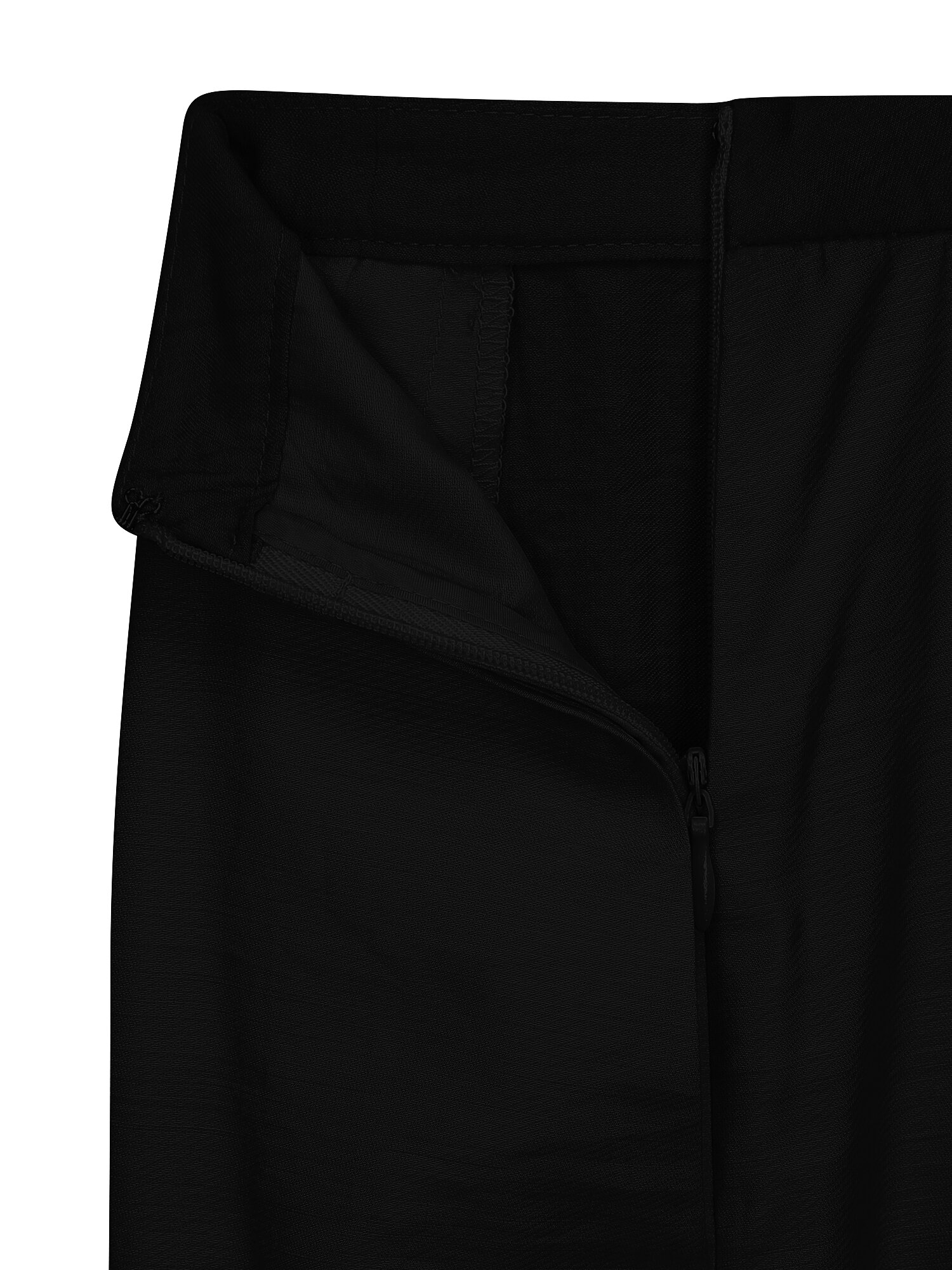 시스루 백 슬릿 H라인 스커트 (BLACK)