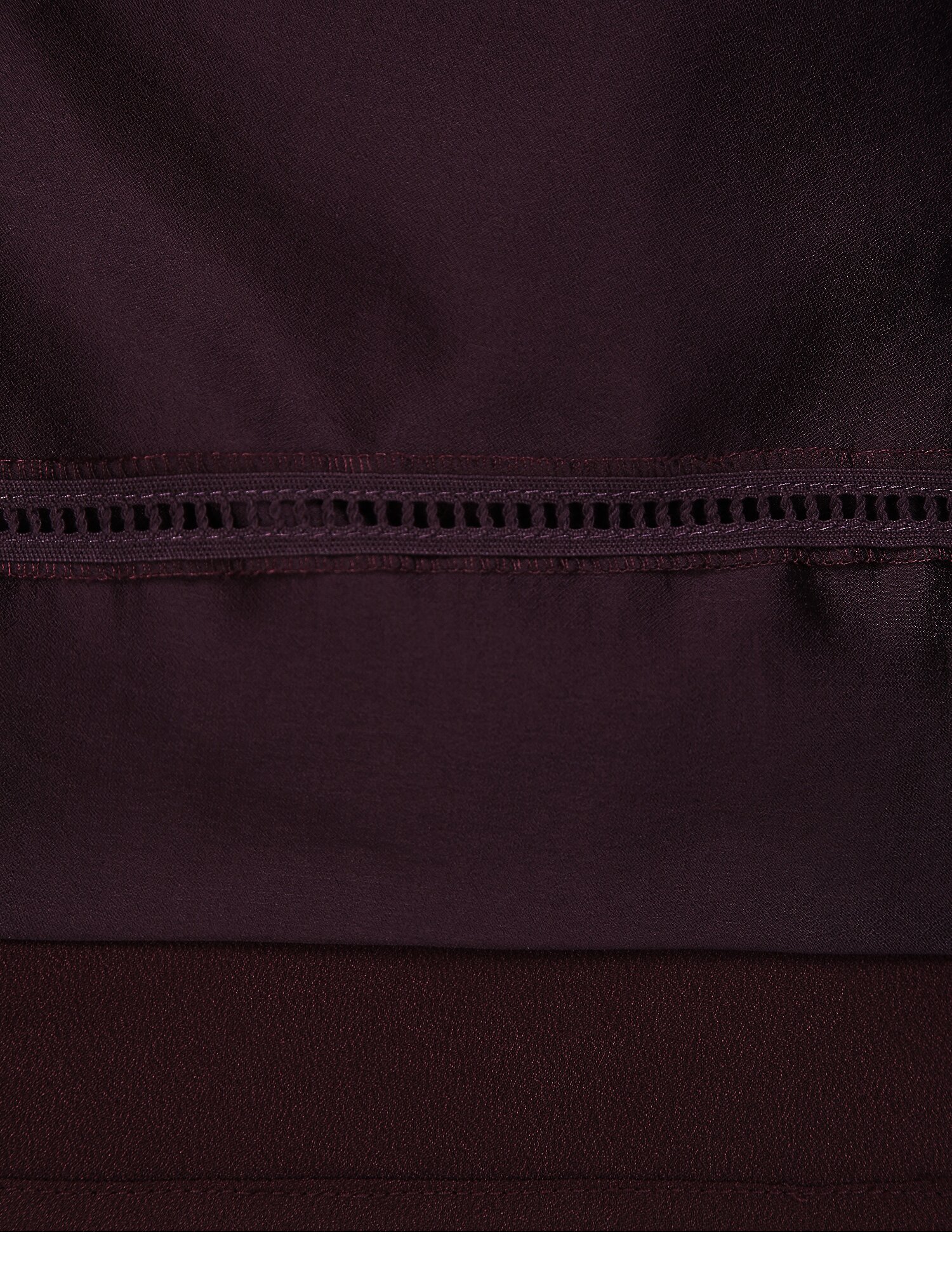 실키 오픈 칼라 플레어 원피스 (BURGUNDY)