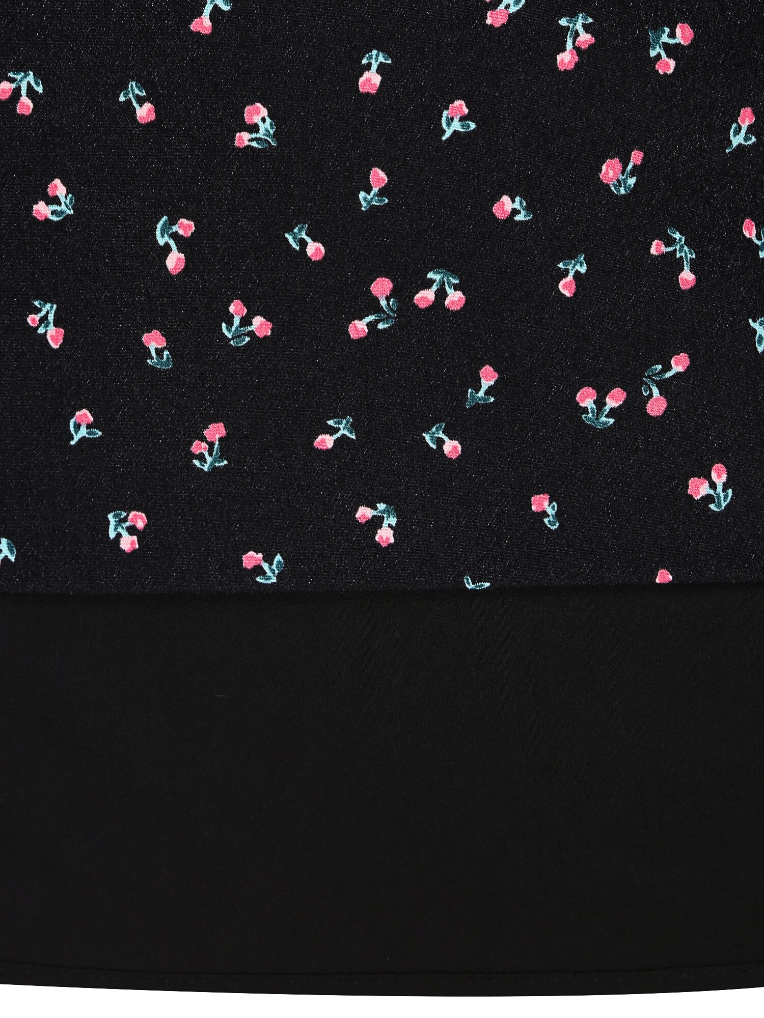 컷아웃 셔링 하트넥 원피스 (PRINT BLACK)