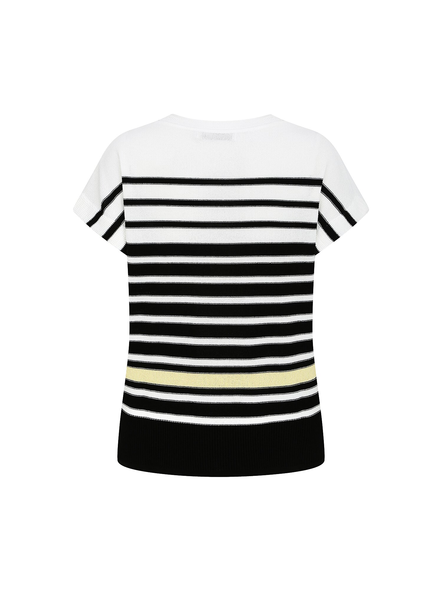 스트라이프 캡 슬리브 풀오버 니트 (STRIPE BLACK)