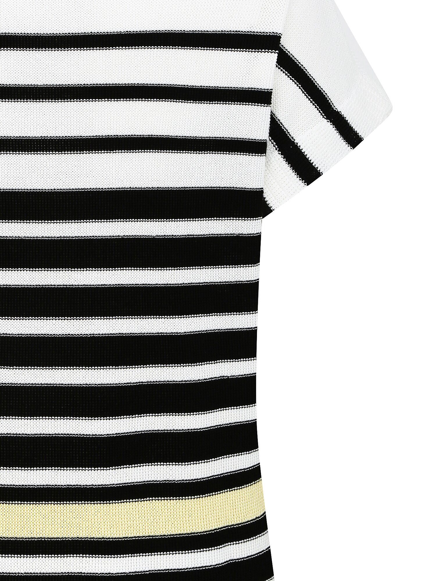 스트라이프 캡 슬리브 풀오버 니트 (STRIPE BLACK)