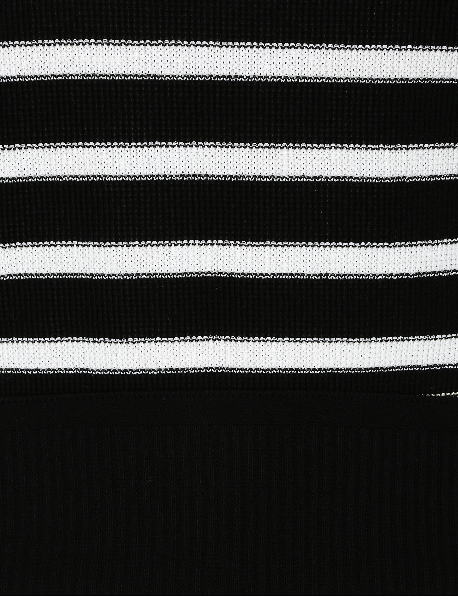 스트라이프 캡 슬리브 풀오버 니트 (STRIPE BLACK)