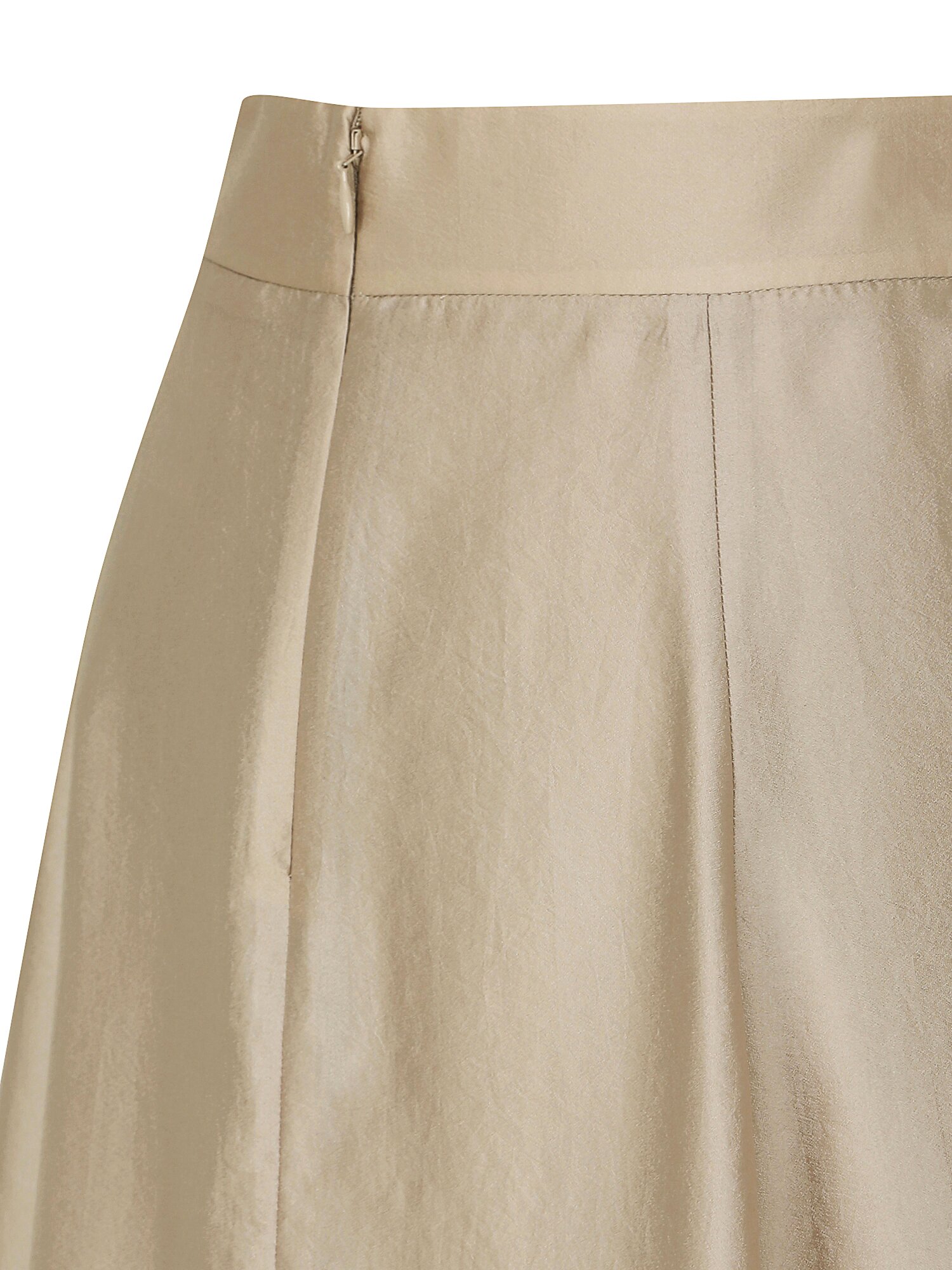 실키 펀칭 플레어 스커트 (BEIGE)