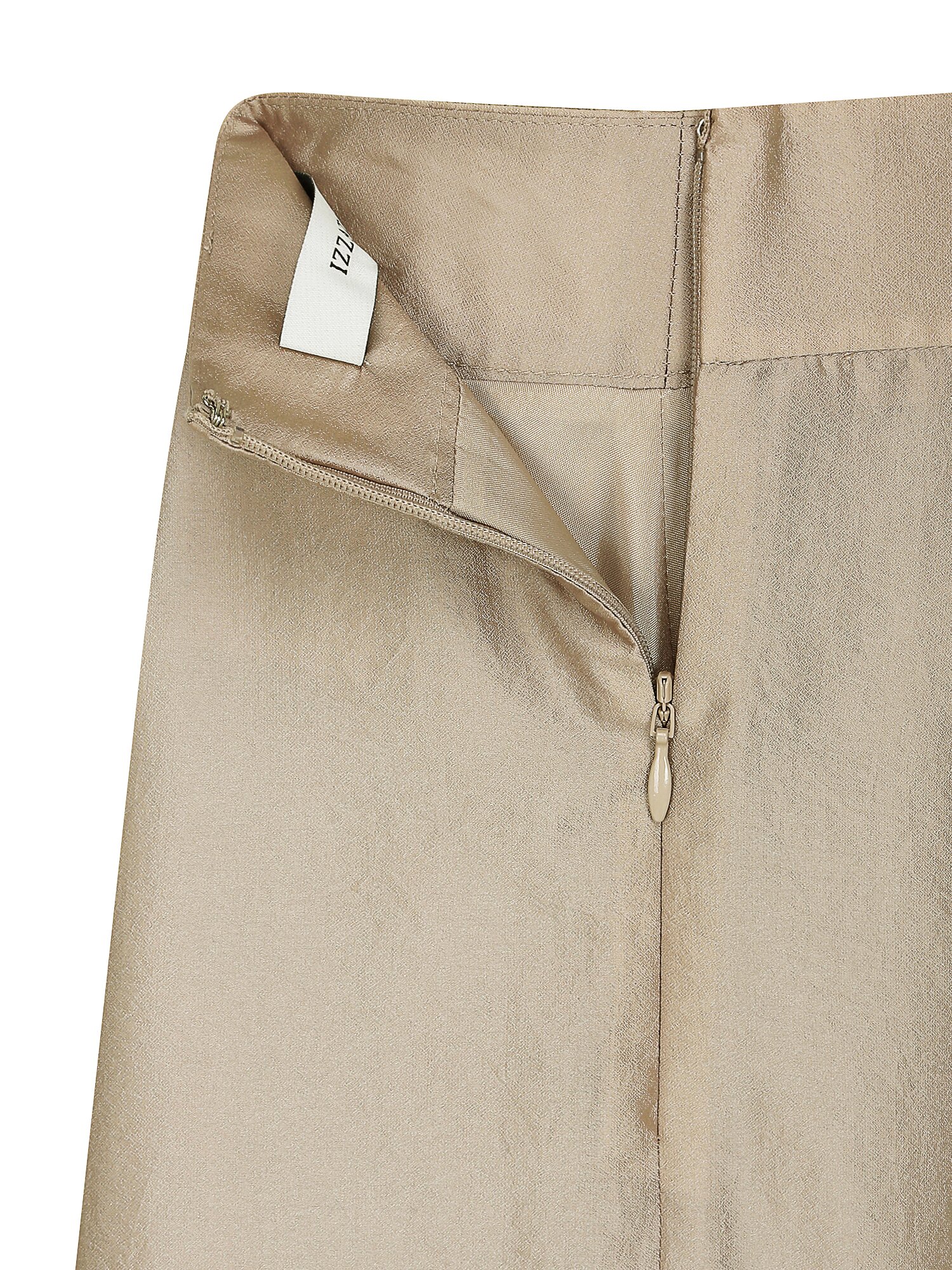 실키 펀칭 플레어 스커트 (BEIGE)