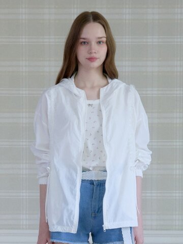 CUDDLY LINE LACE WINDBREAKER_WHITE