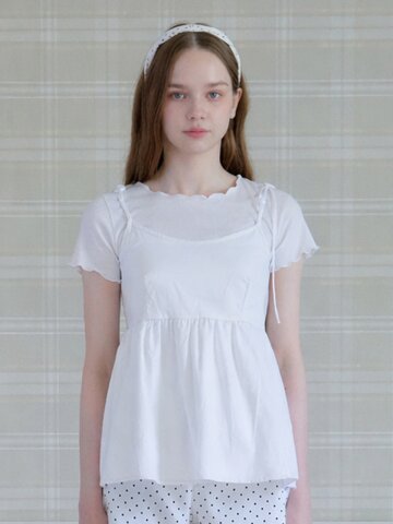 SOFT MILD SHIRRED BUSTIER_WHITE