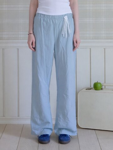 ROSETTE RUSTLE WIDE PANTS_SKY BLUE