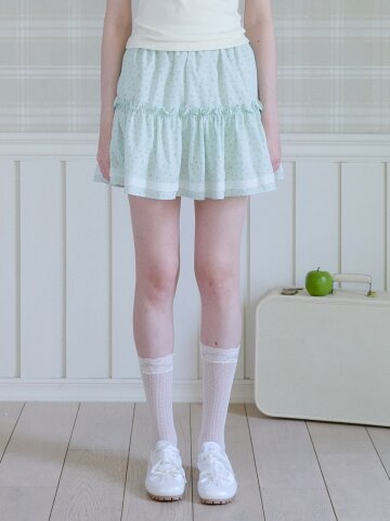 SERENE POSY MINI SKIRT_MINT