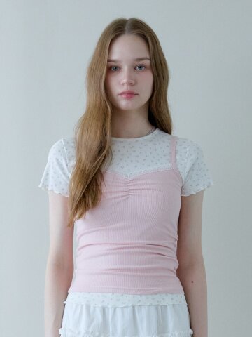 DEWY LOVELY BUSTIER SET_PINK