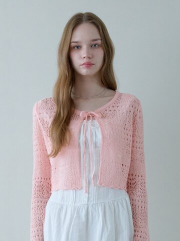 MELLOW FOREST KNIT CARDIGAN_PINK