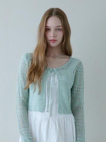 MELLOW FOREST KNIT CARDIGAN_MINT
