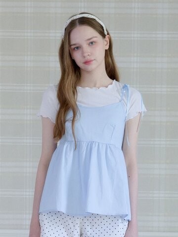 MELLOW RIPPLE FRILL T-SHIRT_WHITE