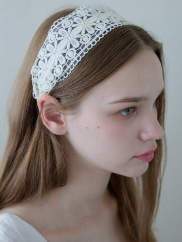 MEADOW CROCHET HEADBAND_WHITE